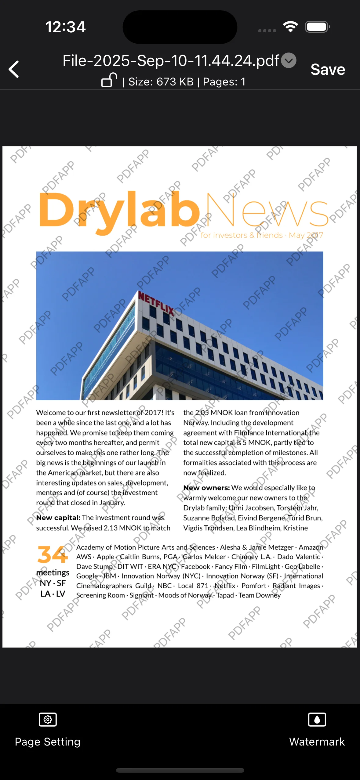 Applied watermark screenshot of PDFAPP